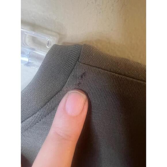 NWT Lascana Olive Long Sleeve Asymmetric Button Detail Decorative Tunic Top 8 10 - Picture 11 of 12